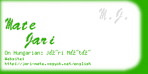 mate jari business card